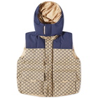 Gucci Men's GG Panel Gilet in Beige