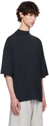 Jil Sander Navy Mock Neck T-Shirt