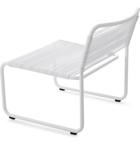 SSAM - Steel and Leather Lounge Chair and Ottoman - White