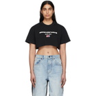 Alexander Wang Black Logo Crop Top