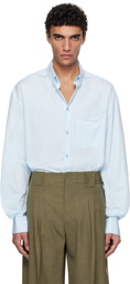 Mugler Blue Poplin Shirt