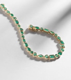 Shay Jewelry 18kt gold tennis bracelet with emeralds