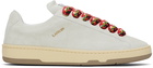 Lanvin Off-White Suede Curb Lite Sneakers