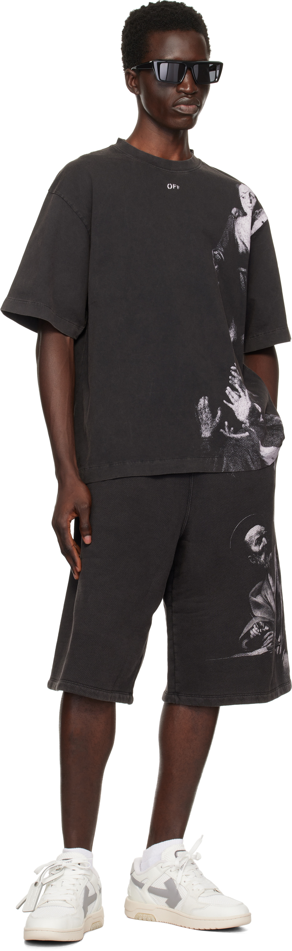 Off-White Black Blurred Mary Skate T-shirt