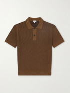 Sunspel - Ribbed Cotton Polo-Shirt - Brown