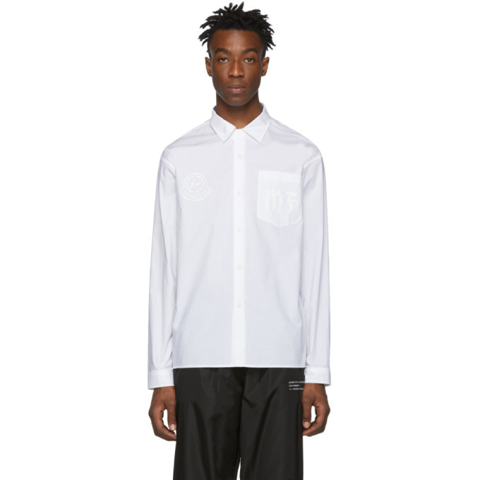 Photo: Moncler Genius 7 Moncler Hiroshi Fujiwara White Logo Shirt