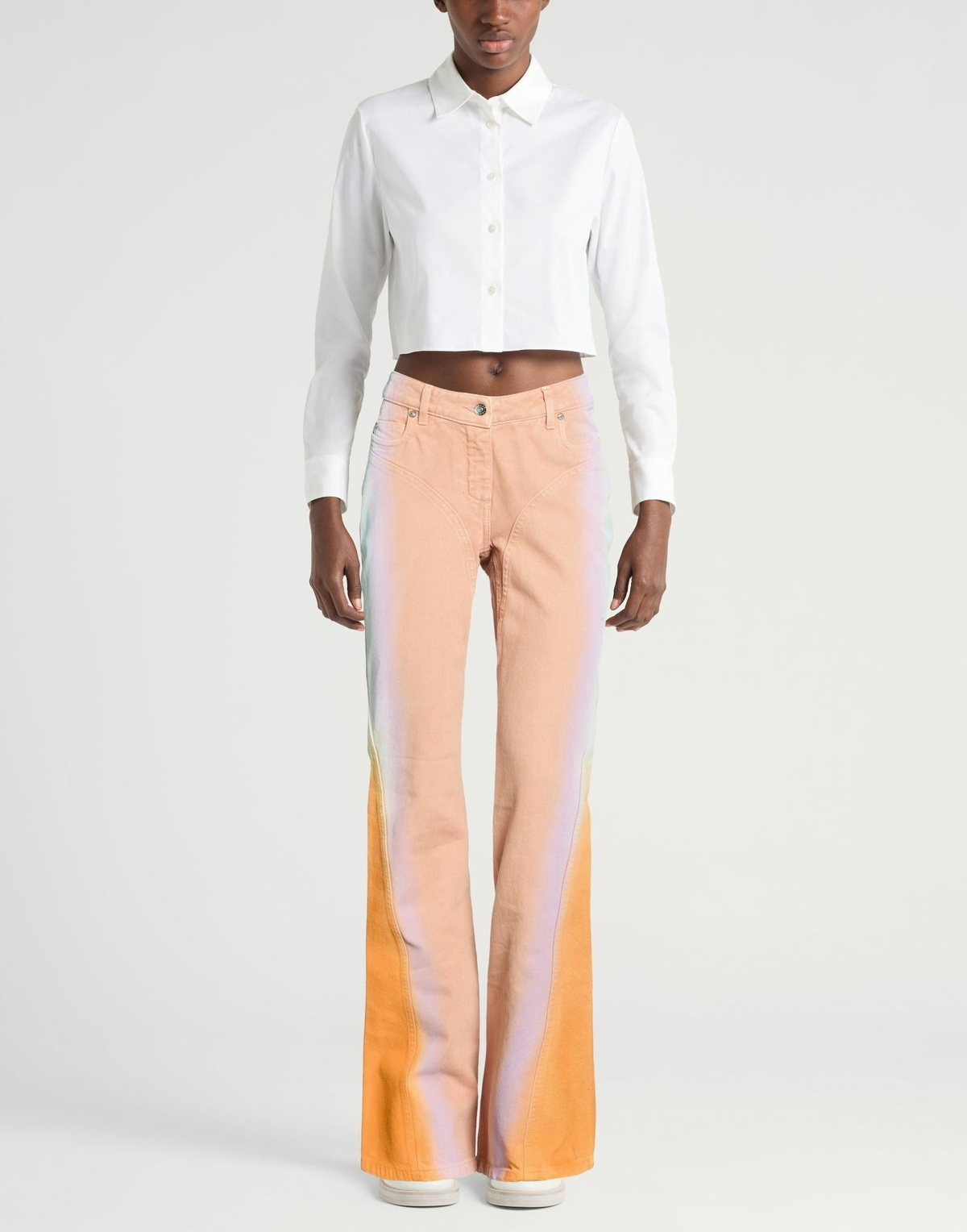 Mugler Womens Jeans Sand