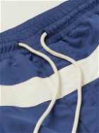 Brunello Cucinelli - Straight-Leg Striped Swim Shorts - Blue