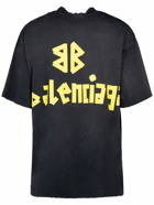 BALENCIAGA - Tape Type Vintage Effect Cotton T-shirt