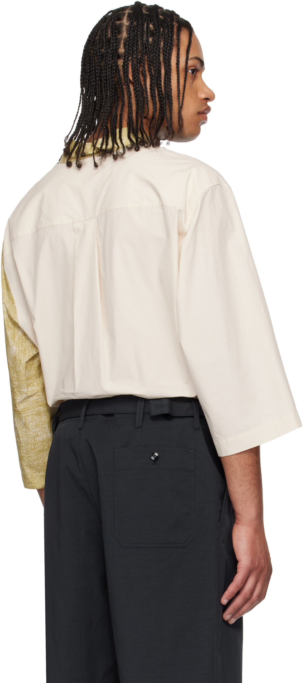 LEMAIRE Off-White & Green Short Sleeve Polo Lemaire