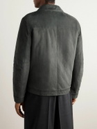 Canali - Suede Harrington Jacket - Gray