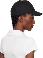 Courrèges Black Signature 'AC' Cotton Cap
