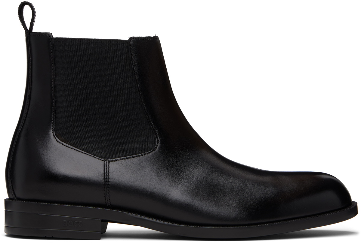 BOSS Black Leather Chelsea Boots