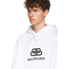 Balenciaga White New BB Mode Hoodie