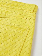 Bottega Veneta - Intrecciato Leather Trousers - Yellow