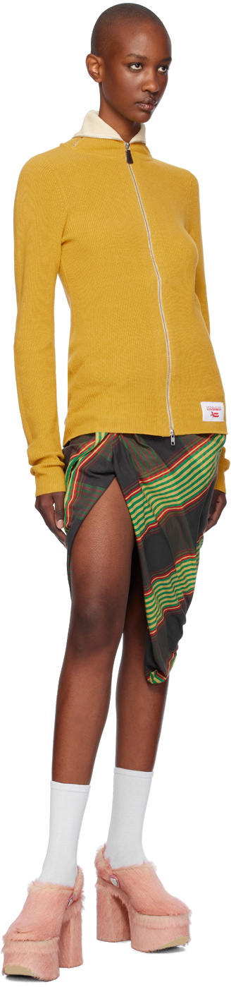 Charles Jeffrey LOVERBOY Yellow Banana Zip Sweater