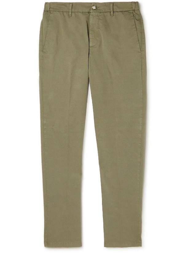 Photo: Altea - Dumbo Tapered Cropped Cotton-Blend Twill Trousers - Green