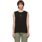 Isabel Marant Black Linen Cornell Sleeveless T-Shirt