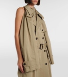Balenciaga Suspended Trench cotton twill midi dress