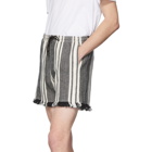 Kuro Black and Off-White Mexican Shorts