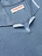 Orlebar Brown - Felix Slim-Fit Linen-Piqué Polo Shirt - Blue