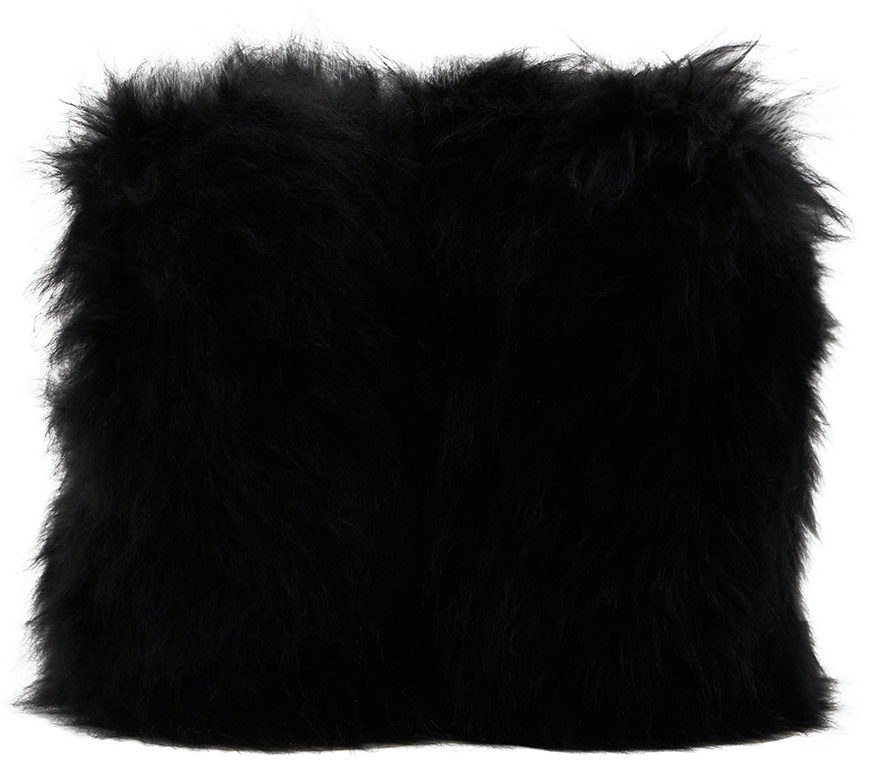 We11done Black Fur Moccasin Boots