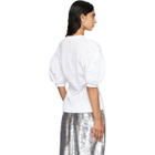 Simone Rocha White Puff Sleeve Sculpted Contrast T-shirt
