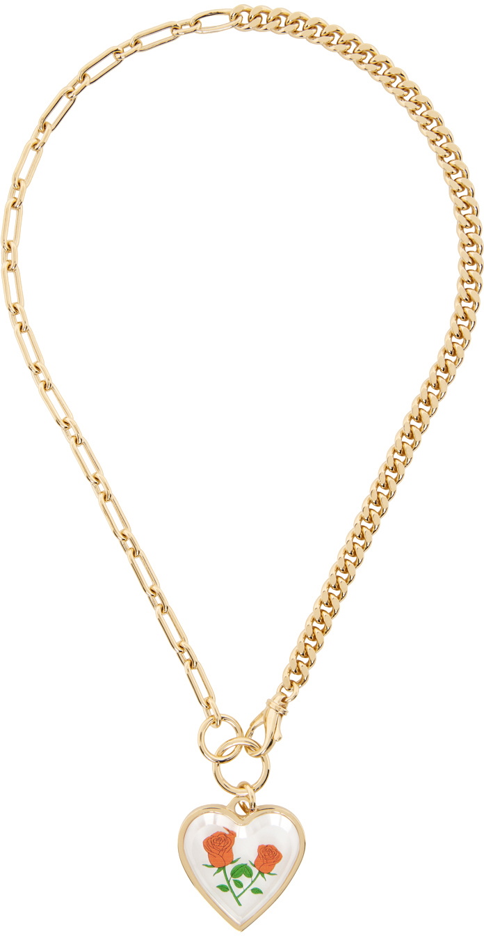 Safsafu Gold Cross My Heart Necklace