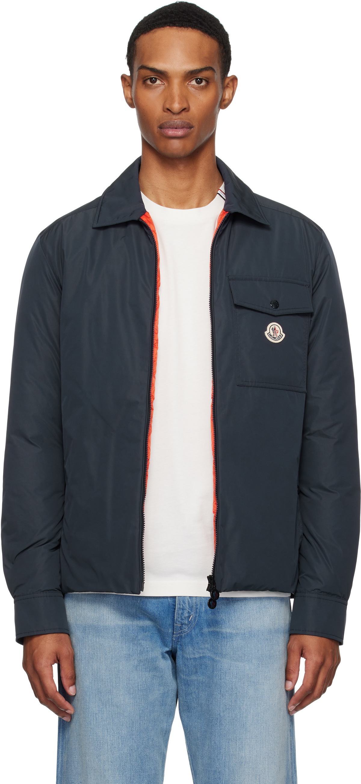 Moncler Navy Quilted Down Jacket Moncler