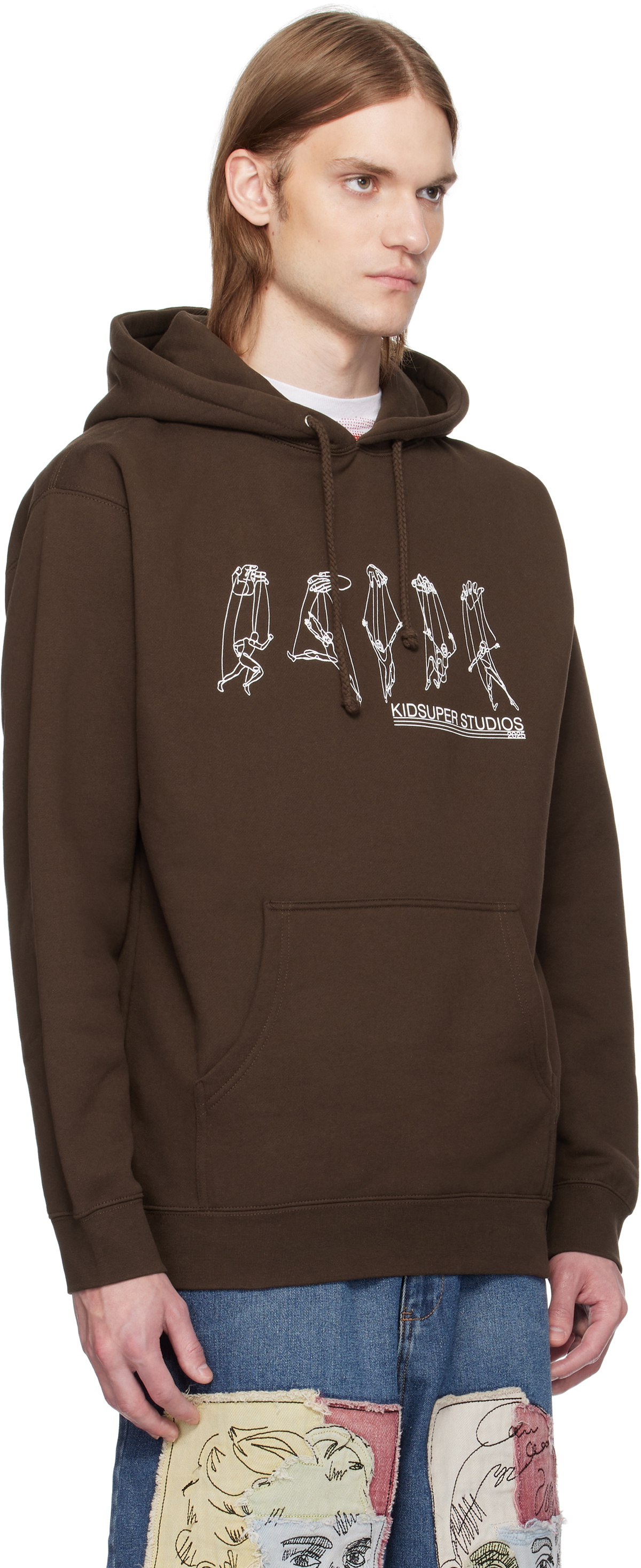 KidSuper Brown String Puppet Hoodie