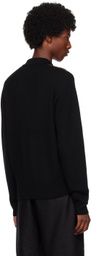 King & Tuckfield Black & Brown Merino Wool Cardigan