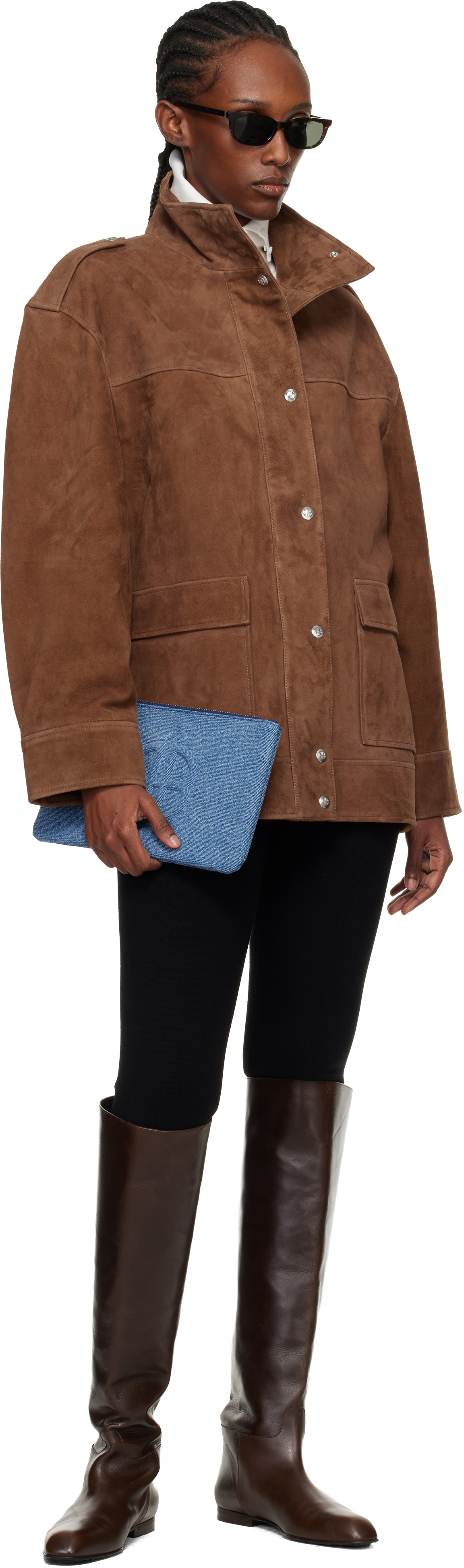 ANINE BING Blue Lili Pouch