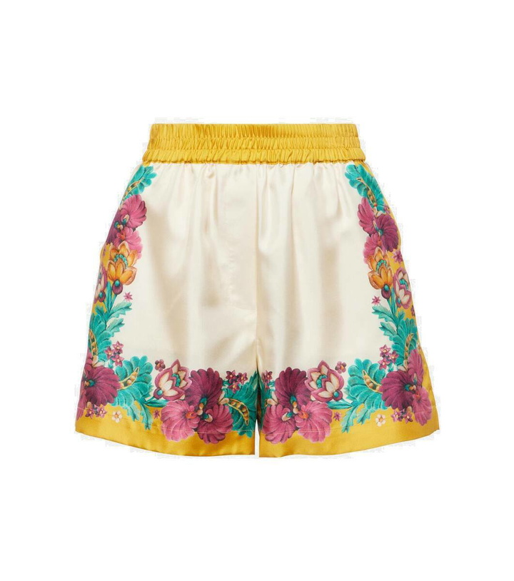 Photo: La DoubleJ Floral silk shorts