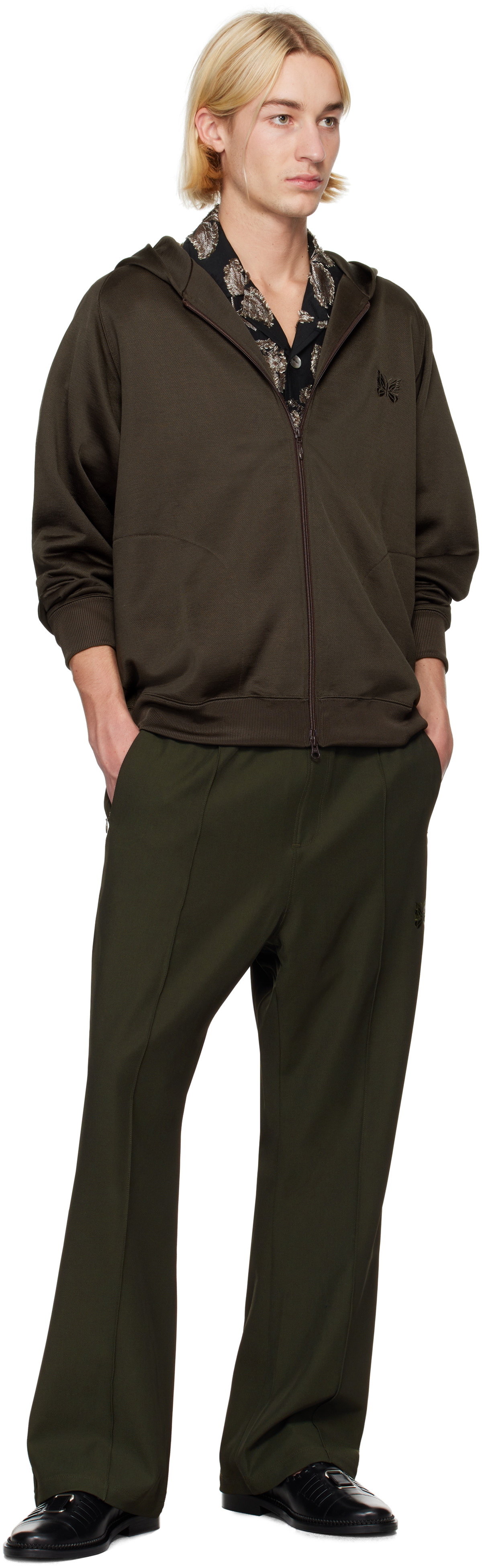 NEEDLES Green W.U. Boot-Cut Trousers Needles