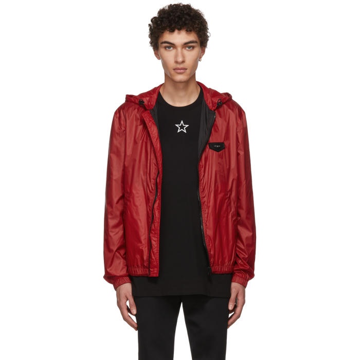 Photo: Givenchy Red Hooded Windbreaker