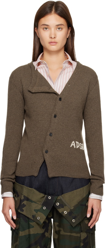Photo: Andersson Bell Brown Hand Stitched Basic Cardigan