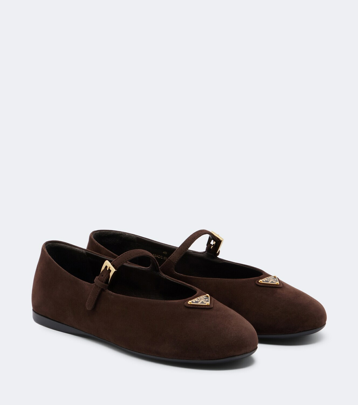 Prada Suede Mary Jane flats