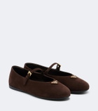 Prada Suede Mary Jane flats