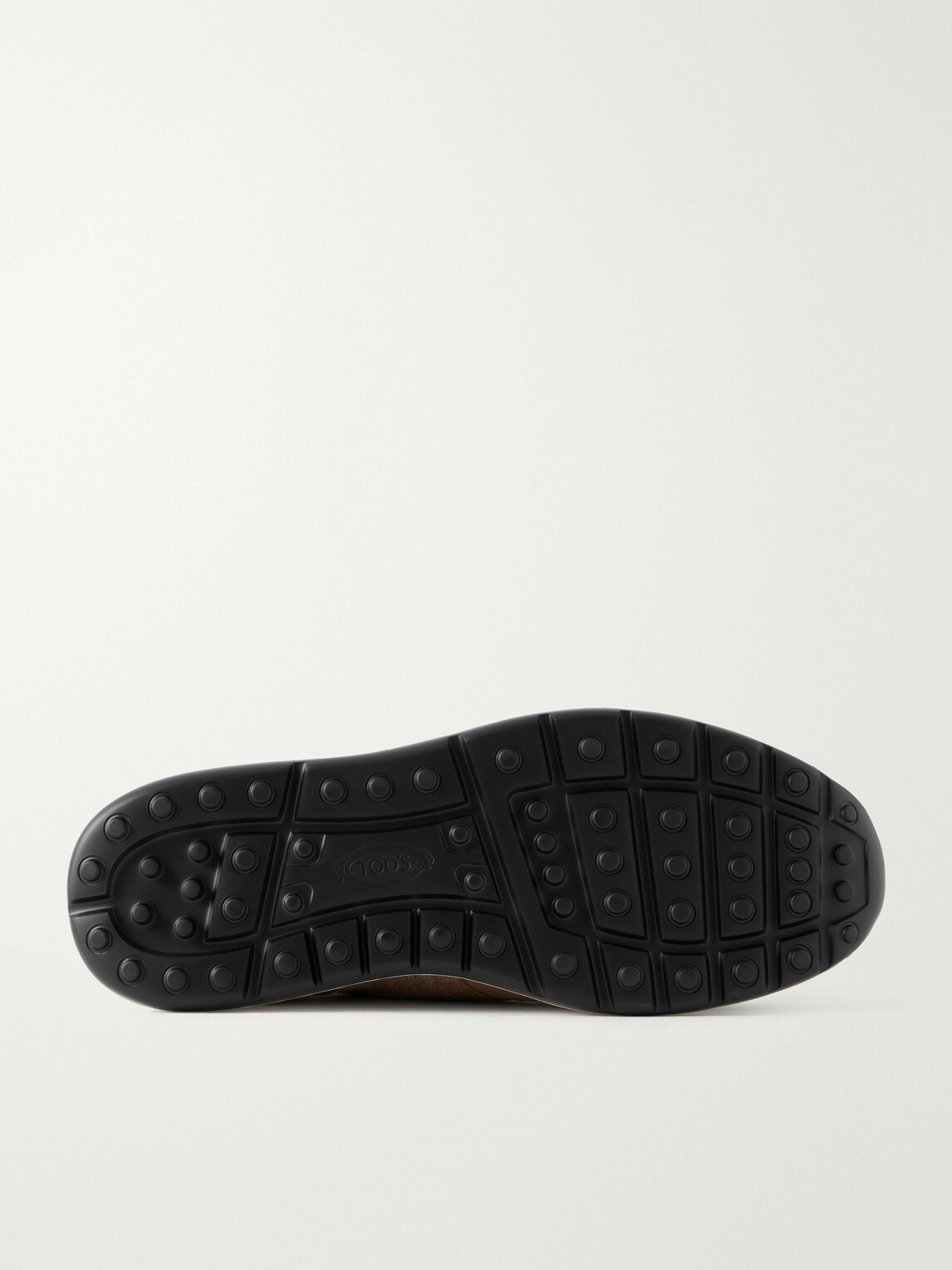 Tod's - Suede-Trimmed Wool-Knit Sneakers - Neutrals