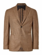 Incotex - Herringbone Wool Blazer - Brown