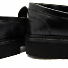 VINNY'S Men's Richee Two Tone Loafer in Black/White Crust Leather