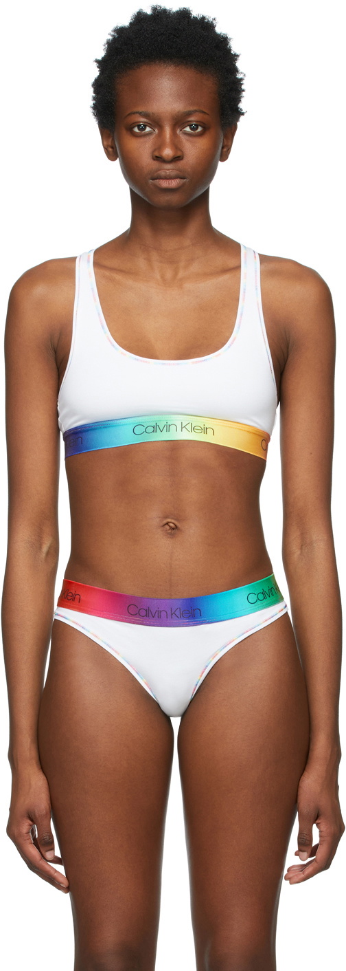 White Calvin Klein Pride Bralette - Get The Label