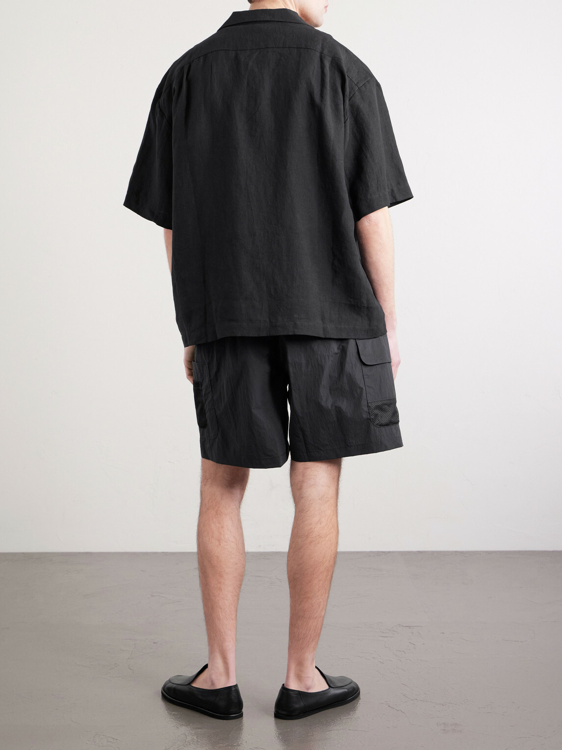 A Kind Of Guise - Samata Camp-Collar Linen Shirt - Black