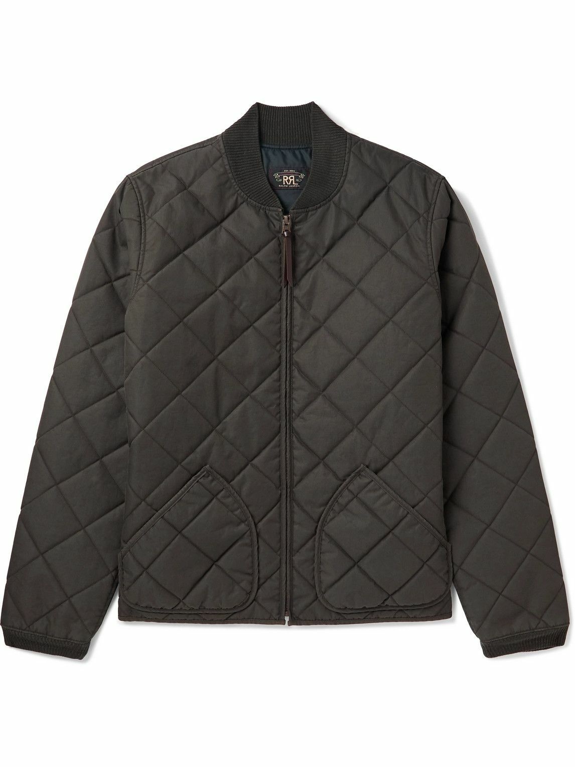 RRL - Benton Quilted Recycled-Shell Bomber Jacket - Black RRL