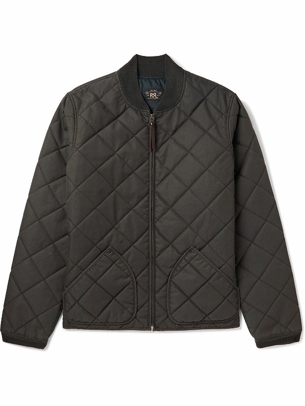 Photo: RRL - Benton Quilted Recycled-Shell Bomber Jacket - Black