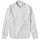 Soulland Men's Perry Striped Shirt in White/Blue Stripes