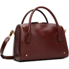 Versace Brown Roomy Leather Boston Bag