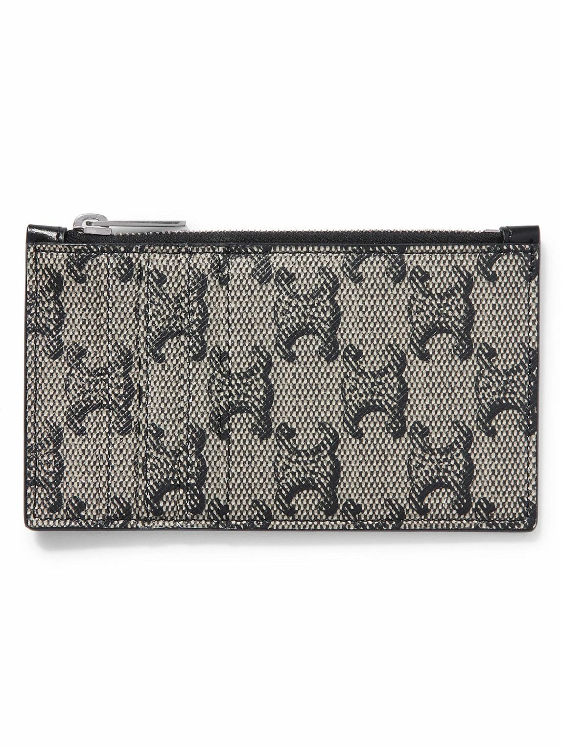 CELINE - Triomphe Coated-Canvas Zipped Cardholder