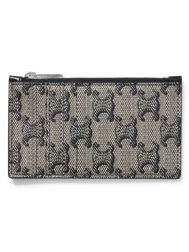 Photo: CELINE - Triomphe Coated-Canvas Zipped Cardholder