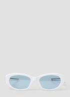 Swipe 2 Oval Sunglasses in White